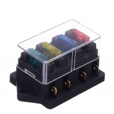 12v24v Car Truck 4 Way Circuit Standard Ato Blade Fuse Box Block Holder